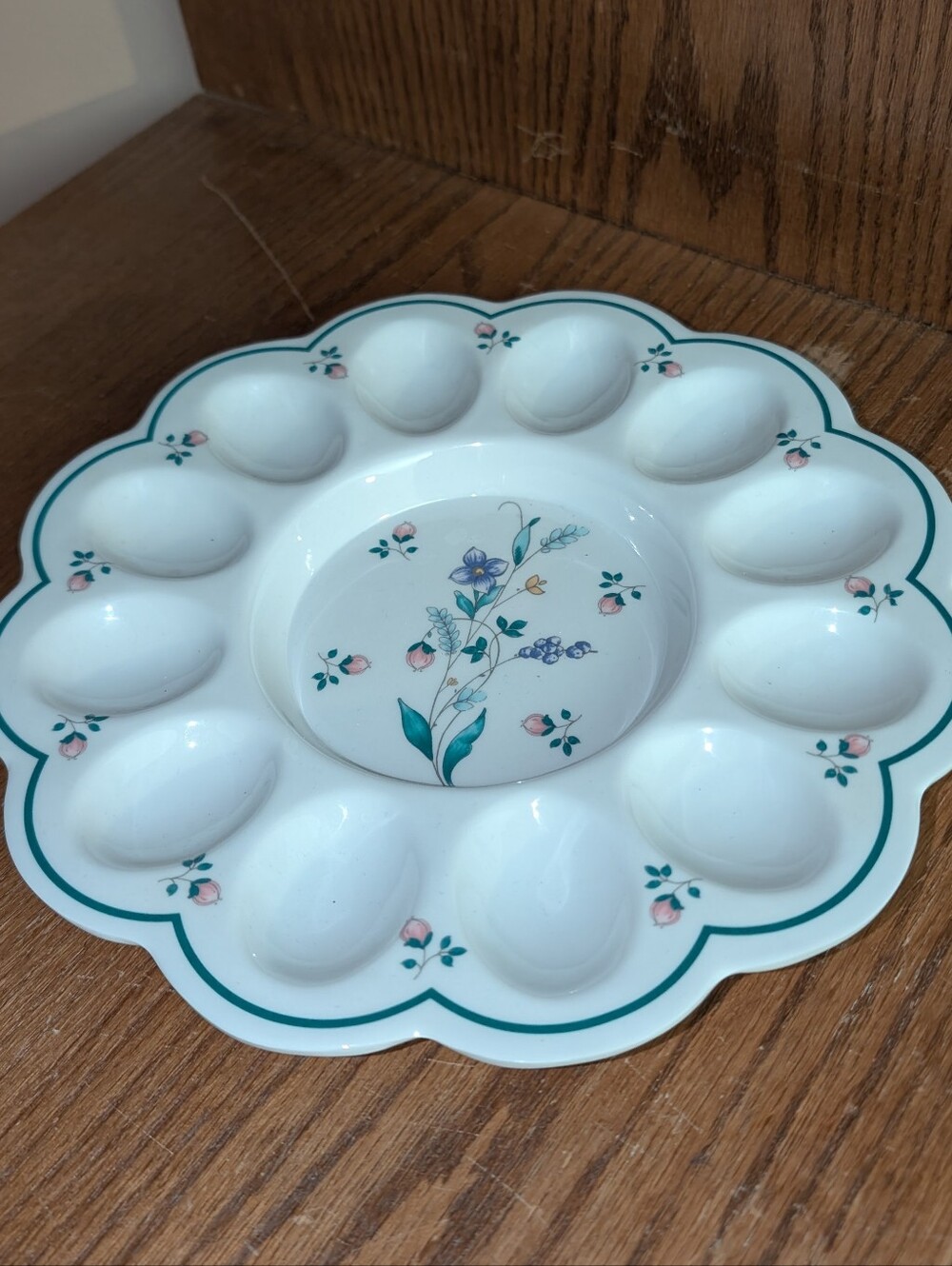 April - Floral Egg Melamine Tray
